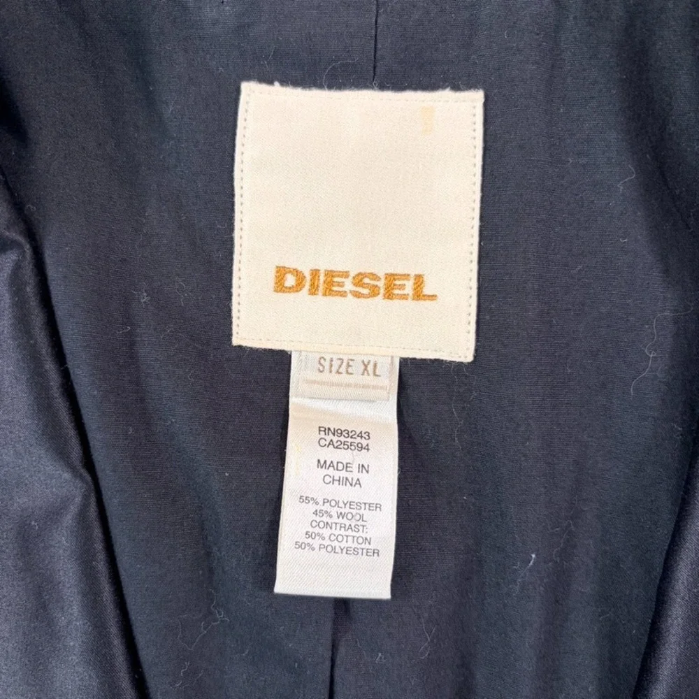 Diesel 2 Button Shawl Tuxedo Jacket Blazer in Black Wool Blend Men XL Designer